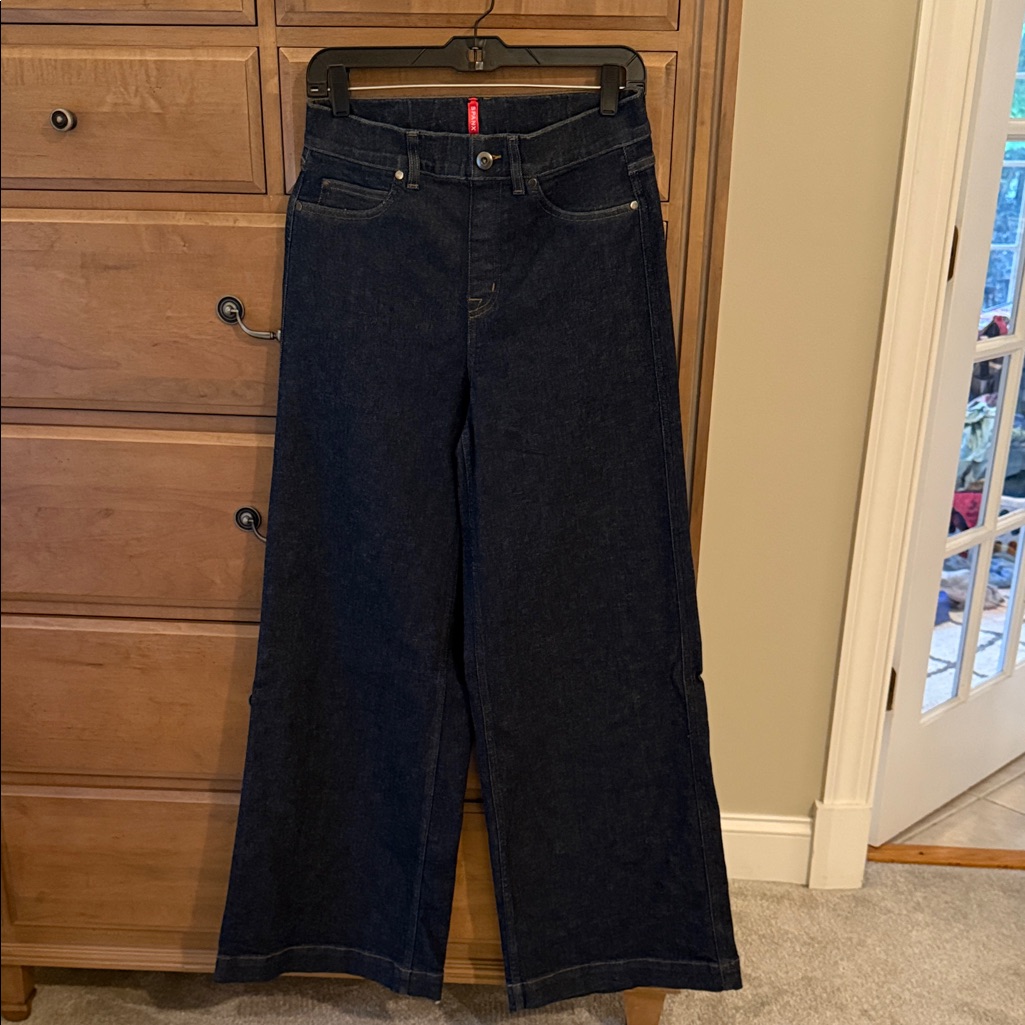 Spanx Dark Indigo Wide Leg Denim